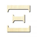 Xi Greek Alphabet Laser Cut Out Unfinished Wood Shape Craft Supply