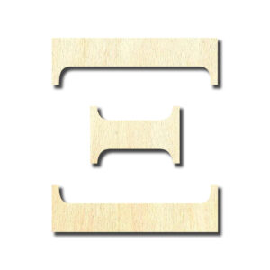 Xi Greek Alphabet Laser Cut Out Unfinished Wood Shape Craft Supply