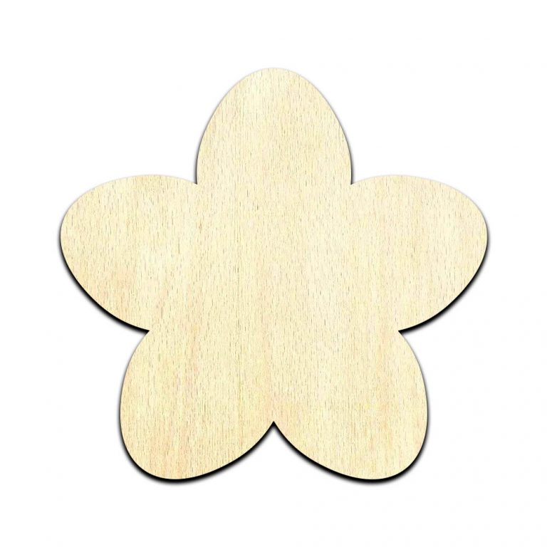 Cherry Blossom Laser Cut Out Unfinished Wood Shape Craft Supply