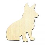 Corgi Dog Puppy #2 Laser Cut Out Unfinished Wood Shape Craft Supply