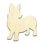 Corgi Dog Puppy #3 Laser Cut Out Unfinished Wood Shape Craft Supply