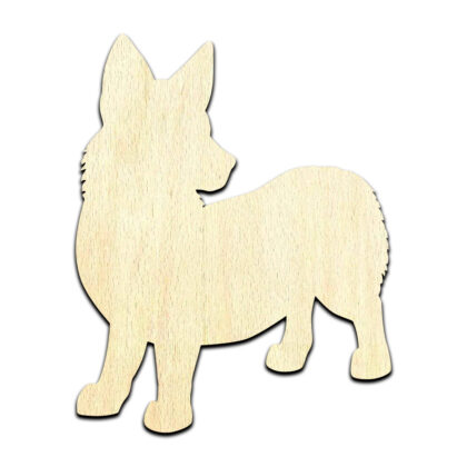 Corgi Dog Puppy #3 Laser Cut Out Unfinished Wood Shape Craft Supply