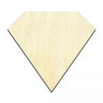 Diamond Laser Cut Out Unfinished Wood Shape Craft Supply