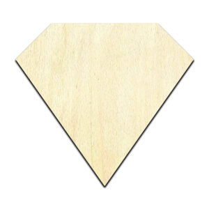 Diamond Laser Cut Out Unfinished Wood Shape Craft Supply