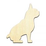 French Bulldog Dog Puppy #2 Laser Cut Out Unfinished Wood Shape Craft Supply