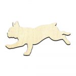 French Bulldog Dog Puppy #3 Laser Cut Out Unfinished Wood Shape Craft Supply