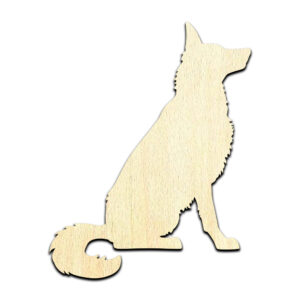 German Shepherd Dog Puppy #2 Laser Cut Out Unfinished Wood Shape Craft Supply