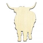 Highland Cow #2 Laser Cut Out Unfinished Wood Shape Craft Supply