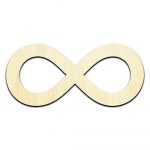 Infinity Symbol Laser Cut Out Unfinished Wood Shape Craft Supply