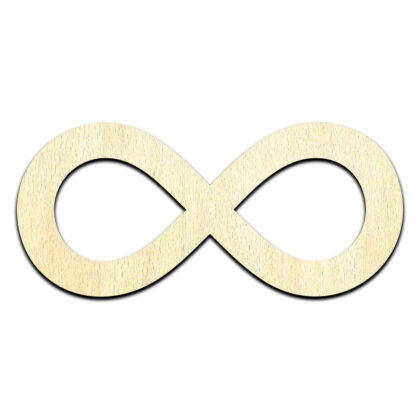 Infinity Symbol Laser Cut Out Unfinished Wood Shape Craft Supply