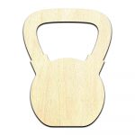 Kettlebell weights Laser Cut Out Unfinished Wood Shape Craft Supply