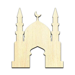 Mosque Laser Cut Out Unfinished Wood Shape Craft Supply