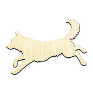 Siberian Husky Dog Puppy #3 Laser Cut Out Unfinished Wood Shape Craft Supply