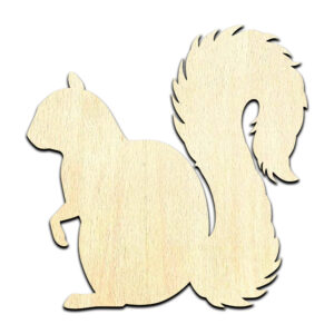 Squirrel #4 Laser Cut Out Unfinished Wood Shape Craft Supply