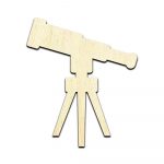 Telescope Laser Cut Out Unfinished Wood Shape Craft Supply