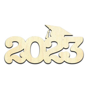 2023 Graduation Cap Laser Cut Out Unfinished Wood Shape Craft Supply (Copy)