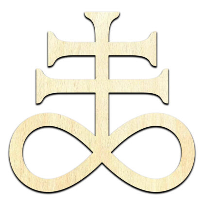 Leviathan Cross Sigil Laser Cut Out Unfinished Wood Shape Craft Supply