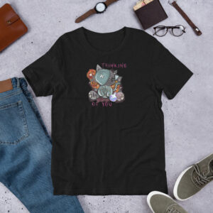 Thinking Of You Voodoo Doll Goth Cute Creepy Unisex t-shirt - Image 2