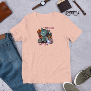 Thinking Of You Voodoo Doll Goth Cute Creepy Unisex t-shirt - Image 8