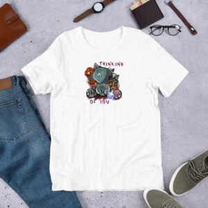 Thinking Of You Voodoo Doll Goth Cute Creepy Unisex t-shirt - Image 9