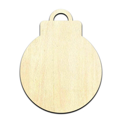Christmas Ball Ornament Laser Cut Out Unfinished Wood Shape Craft Supply