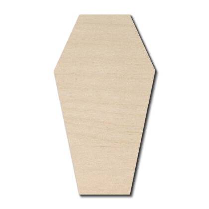 Coffin Laser Cut Out Unfinished Wood Shape Craft