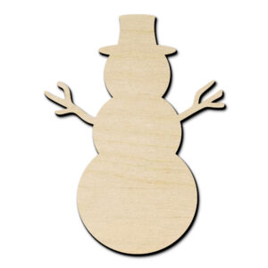 Snowman 2 Holiday Laser Cut Out Unfinished Wood Shape Craft Supply