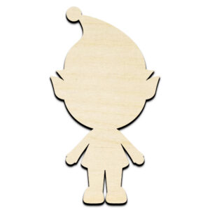 Elf Boy Christmas Laser Cut Out Unfinished Wood Shape Craft Supply