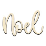 Noel Text Words Laser Cut Out Unfinished Wood Shape Craft Supply