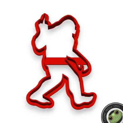 Bigfoot Sasquatch Middle Finger Shaped Cookie Cutter
