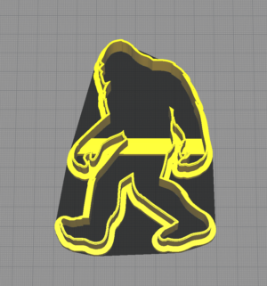 Bigfoot Sasquatch Shaped Cookie Cutter