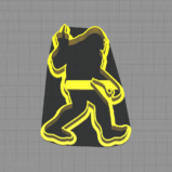 Bigfoot Sasquatch Middle Finger Shaped Cookie Cutter