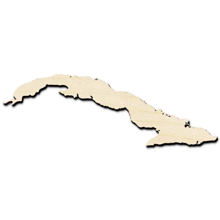 Cuba Country Laser Cut Out Unfinished Wood Shape Craft