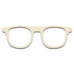 Eyeglasses Frames #1 Laser Cut Out Unfinished Wood Shape Craft Supply