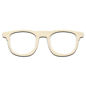 Eyeglasses Frames #1 Laser Cut Out Unfinished Wood Shape Craft Supply