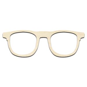 Eyeglasses Frames #1 Laser Cut Out Unfinished Wood Shape Craft Supply