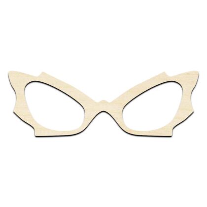 Eyeglasses Frames #2 Laser Cut Out Unfinished Wood Shape Craft Supply