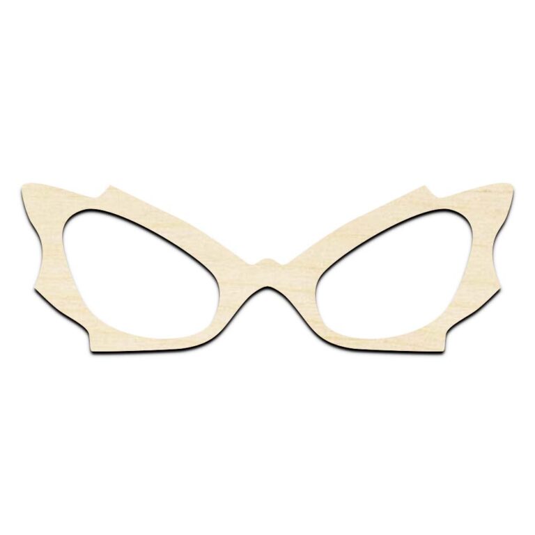 Eyeglasses Frames #2 Laser Cut Out Unfinished Wood Shape Craft Supply