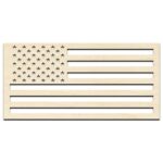 American Flag Laser Cut Out Unfinished Wood Shape Craft