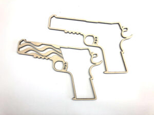 1911 Hand Gun American Flag Laser Cut Kit or Finished Wall Hanging