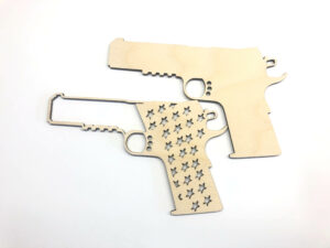 1911 Hand Gun American Flag Laser Cut Kit or Finished Wall Hanging