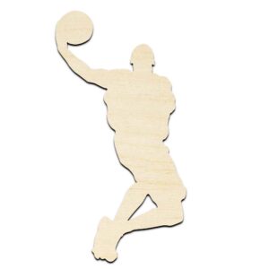 Basketball Player #1 Laser Cut Out Unfinished Wood Shape Craft Supply