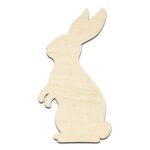 Bunny #3 Rabbit Easter Laser Cut Out Unfinished Wood Shape Craft Supply