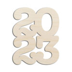 2023 Year Vertical Stack Laser Cut Out Unfinished Wood Shape Craft Supply