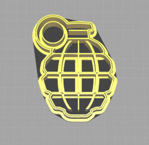 Grenade Shaped Cookie Cutter