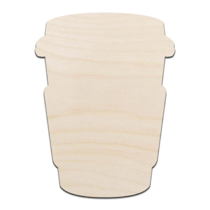 Coffee Cup To Go Laser Cut Out Unfinished Wood Shape Craft Supply
