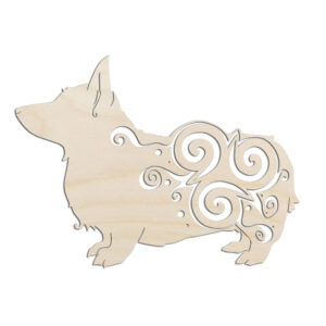 Corgi Dog Mandela Laser Cut Out Unfinished Wood Shape