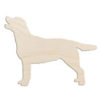 Labrador Dog Puppy Laser Cut Out Unfinished Wood Shape Craft Supply