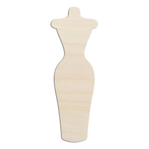 Dress Form Laser Cut Out Unfinished Wood Shape Craft Supply