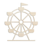 Ferris Wheel Laser Cut Out Unfinished Wood Shape Craft Supply